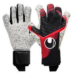 ウールシュポルト パワーライン スーパーグリップ+ ハーフネガティブ uhlsport 【サッカー・フットサル】 キーパーグローブ キーパー手袋 ゴールキーパー GK メンズ 大人 ブラック×レッド×ホワイト (1011304-01)