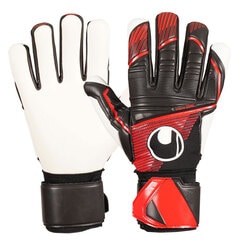 ウールシュポルト パワーライン スーパーソフト ハーフネガティブ uhlsport 【サッカー・フットサル】 キーパーグローブ キーパー手袋 ゴールキーパー GK メンズ 大人 ジュニア Jr キッズ 子供 ブラック×レッド×ホワイト (1011308-01)