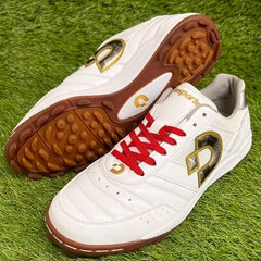 デスポルチ カンピーナス TF Desporte 【サッカー・フットサル】 シューズ トレーニングシューズ トレシュー メンズ 大人 人工芝 ターフ Campinas TF パールホワイト×グレーカモ×ゴールド (DS1441-LIMITED)【紐：RED】