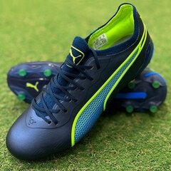 【特価】プーマ キング アルティメット FG/AG puma シューズ サッカースパイク 大人 メンズ 天然芝 人工芝 ペルシアンブルー×プログリーン×ウルトラブルー (107563-04)