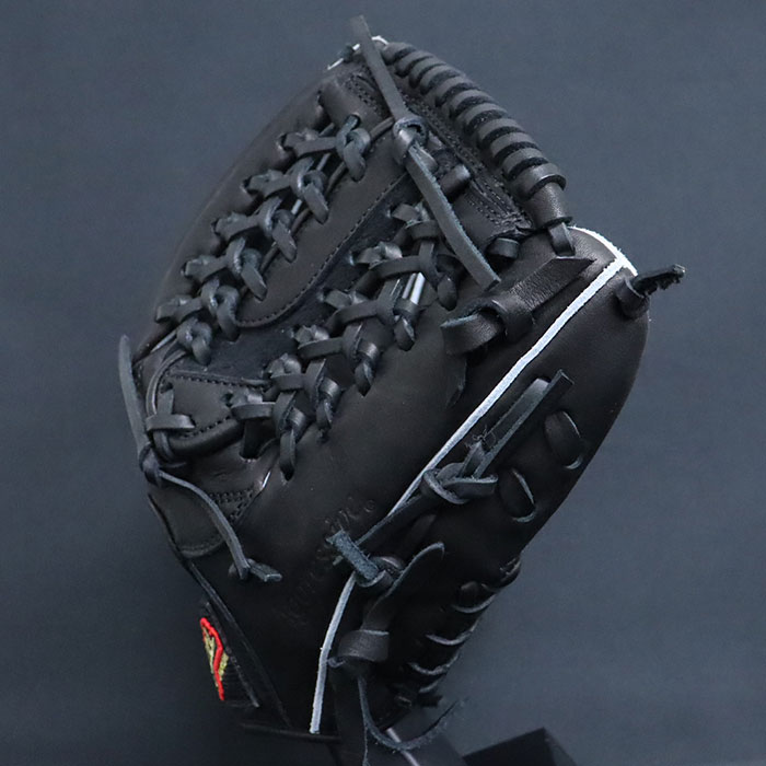 ベースマン 軟式野球グローブ 黒 久保田スラッガー 軟式野球グローブ 白黒ストライプ 外野手