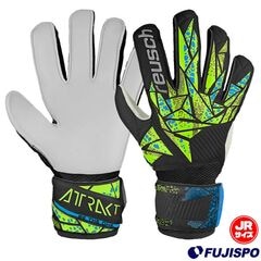 ロイシュ アトラクト ソリッド ジュニア reusch 【サッカー・フットサル】 キーパーグローブ キーパー手袋 ゴールキーパー GK 練習 試合 Jr 子供 キッズ ブラック×蛍光ライム (5462515-7411)