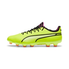 【特価】サッカー プーマ プーマ キング アルティメット HG/AG puma サッカースパイク メンズ 大人 人工芝 土 エレクトリックライム/プーマブラック/ポイズンピンク (107564-06)