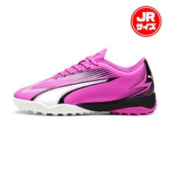 【特価】サッカー プーマ ウルトラ プレイ TT＋MID JR PUMA トレーニングシューズ トレシュ ジュニア キッズ 子供 ターフ 土 人工芝 ポイズンピンク×プーマホワイト×プーマブラック (107774-01)