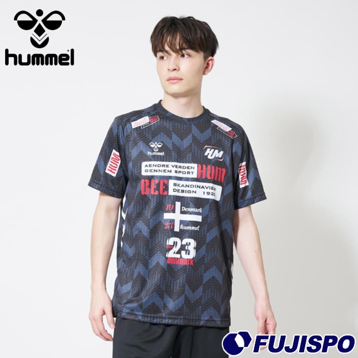 ヒュンメル ハンドボール 半袖 プラクティスシャツ hummel 【サッカー・フットサル】 ウェア プラシャツ 吸水速乾 トレーニング 練習 大人 メンズ (HAP1194)