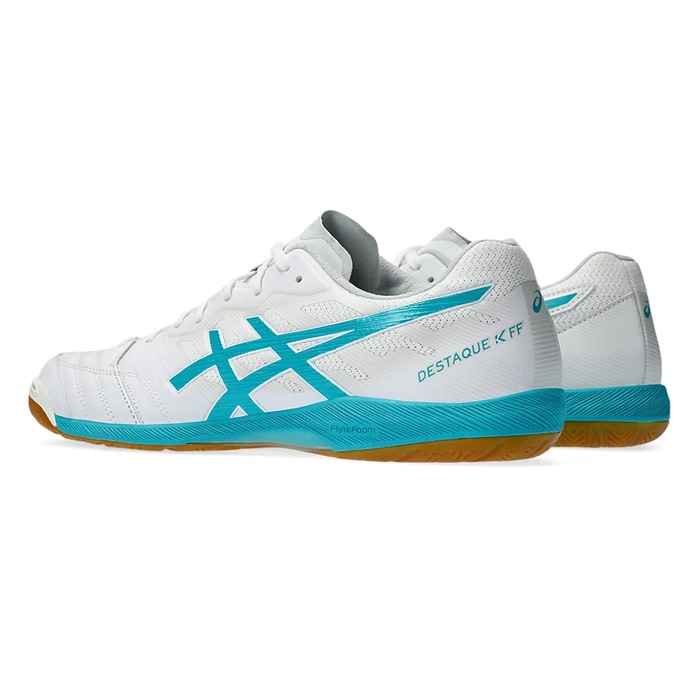 ASICS　デスタッキ　フットサルシューズ　ホワイト／ブルー ASICS アシックス デスタッキ FF 2 TF(ホワイト×ブルー