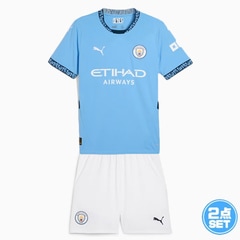 プーマ マンチェスターシティ FC 24-25 ホーム レプリカ 半袖 ユニフォーム ショーツ PUMA サッカー MCFC HOME レプリカ シャツ パンツ 上下セット セットアップ (775075-01-775114-05)