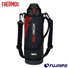 サーモス 真空断熱スポーツボトル THERMOS 水筒 ジュニア 子供 キッズ スポーツタイプ スポーツ飲料 ワンタッチオープン ポーチ付き 魔法びん 学校 遠足 部活 スポーツ 1.5L (FJS1500F-BKOR)