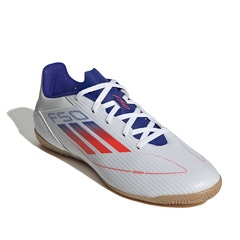 アディダス F50 CLUB IN adidas フットサルシューズ インドア 屋内 フットウェアホワイト×ソーラーレッド×ルシッドブルー (JH7242)