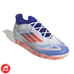アディダス キッズ F50 PRO HG/AG adidas サッカースパイク シューズ ジュニア Jr 子供 土 人工芝 フットウェアホワイト×ソーラーレッド×ルシッドブルー (JH7437)