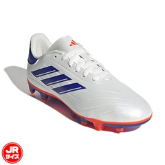 アディダス キッズ コパ ピュア 2 CLUB FxG adidas サッカースパイク シューズ ジュニア Jr 子供 土 天然芝 人工芝 フットウェアホワイト×ルシッドブルー×ソーラーレッド (IG6412)