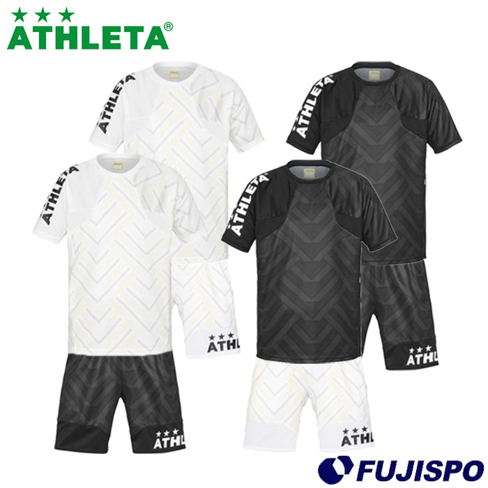 アスレタ プラクティスウェア セット グレー アスレタ グラフィックプラクティスシャツ&パンツ セット ATHLETA