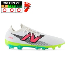 ニューバランス Furon v7+ Destroy HG NewBalance サッカースパイク シューズ 土 ハードグラウンド 大人 メンズ WHITE フューロン (SF2HH752E)