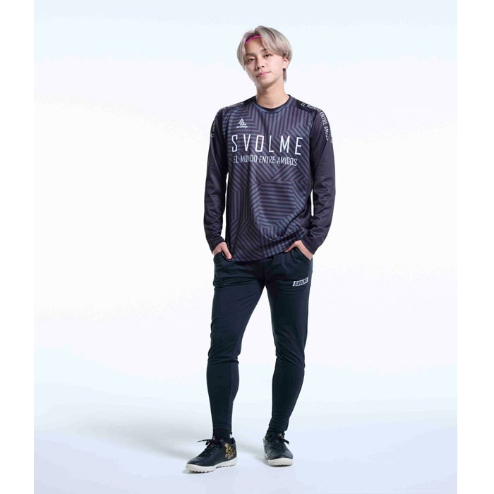 スボルメ クラッシュストライプロングTRトップ svolme サッカー