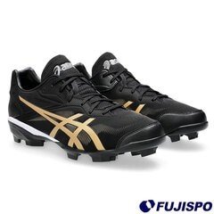 野球 アシックス ポイントスパイク STAR SHINE3 asics 野球スパイク 草野球 カラースパイク Black/Rich Gold (1123A033-003)