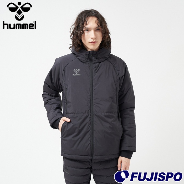ヒュンメル ESSENCIAL FIELD WARM JACKET hummel サッカー フットサル ジャケット アウター フード 長袖 防水 撥水 防寒 防風 トレーニング スポーツ メンズ 大人 (HAW8108)
