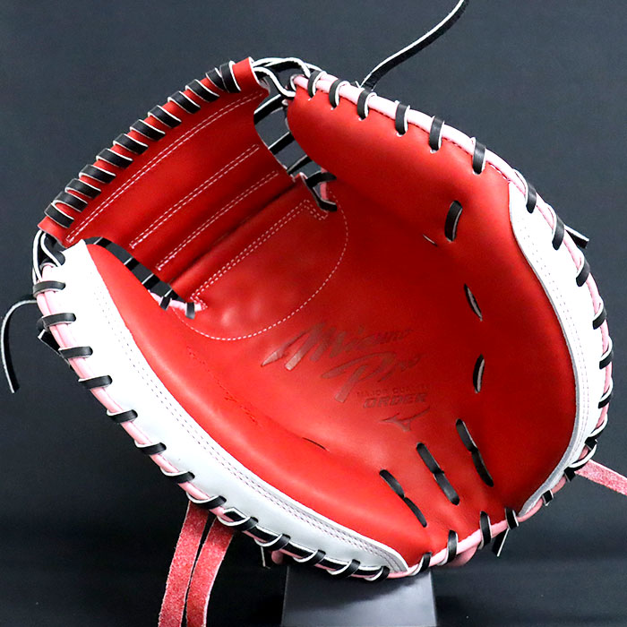 『ミズプロ 捕ミット BLACK×RED』 ミズプロ 捕ミット BLACK×RED』 MIZUNO (ミズノ) 軟式グローブ