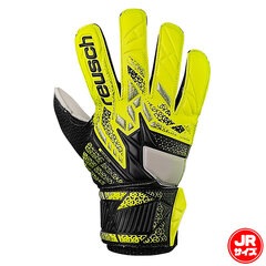 【特価】ロイシュ アトラクト ソリッド ジュニア reusch サッカー キーパーグローブ キーパー手袋 ゴールキーパー GK Jr キッズ 子供 ブラック×セイフティイエロー (5562515-7752)