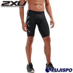 2XU メンズ コンプレッション1/2ショーツ ハーフ ショート インナー タイツ スパッツ トレーニング スポーツ (MA3851B)