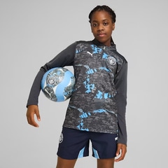 プーマ キッズ 2024-25 マンチェスターシティ FC プレマッチ 1/4 ジップ トップ PUMA サッカー レプリカ トレーニングウェア 長袖 クラブチーム ジュニア Jr 子供 (779158-74)