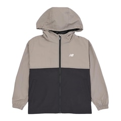 ニューバランス ジュニア フルジップ フーデッドジャケット NewBalance ナイロンジャケット 長袖 トレーニングウェア スポーツ カジュアル Jr キッズ 子供 (ABJ55520-DOK)