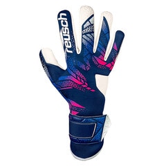 ロイシュ アトラクト リグリップ reusch サッカー キーパーグローブ キーパー手袋 ゴールキーパー GK ブルー×ピンク×ホワイト (5560545-4310)