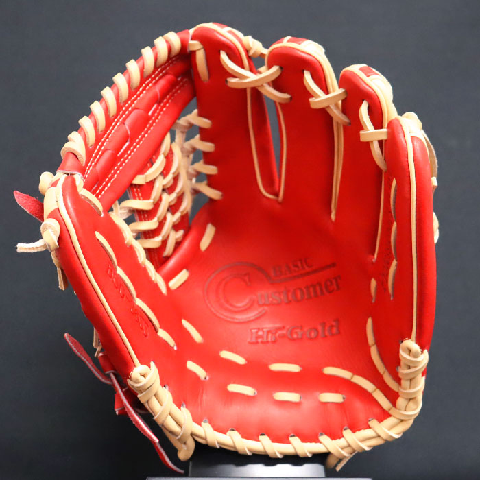 ハイゴールド 軟式グローブ オールラウンド 赤 ソフトボール ハイ