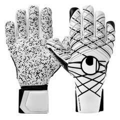 【特価】ウールシュポルト スーパーグリップ+ ハーフネガティブ uhlsport サッカー キーパーグローブ キーパー手袋 ゴールキーパー GK ホワイト×ブラック (1011363-01)