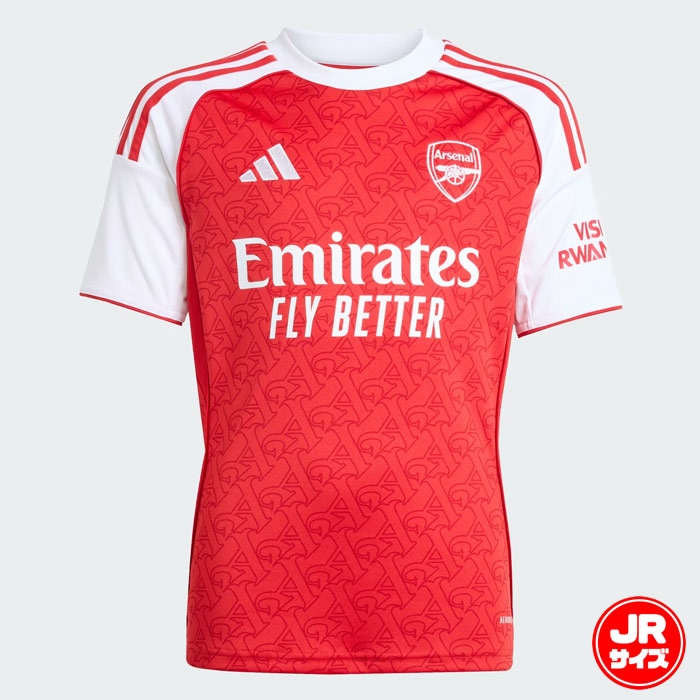 アディダス キッズ アーセナル 25/26 ホームジャージー adidas サッカー レプリカ ユニフォーム シャツ 半袖 クラブチーム ジュニア 子供 (KSJ52-JI9533)