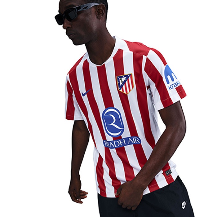 ナイキ アトレティコ マドリード 2025/26 スタジアム ホーム NIKE Dri-FIT サッカー レプリカ ユニフォーム 半袖 シャツ クラブチーム 大人 メンズ (HJ4587-615)
