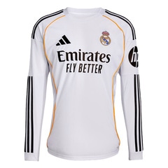アディダス レアル・マドリード 25/26 長袖 ホームユニフォーム adidas サッカー レプリカ シャツ クラブチーム 大人 メンズ (KPD77-JN8884)
