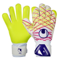 ウールシュポルト プレディクション ソフト メニャン uhlsport サッカー キーパーグローブ キーパー手袋 ゴールキーパー GK ホワイト×ピンク×フローイエロー (1011393-01)