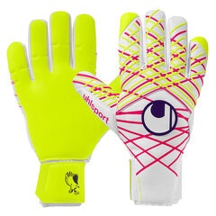ウールシュポルト プレディクション アブソルートグリップ ハーフネガティブ メニャン uhlsport サッカー キーパーグローブ キーパー手袋 ゴールキーパー GK ホワイト×ピンク×フローイエロー (1011394-01)