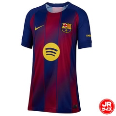 ナイキ ジュニア FCバルセロナ 2025/26 スタジアム ホーム NIKE Dri-FIT サッカー レプリカ ユニフォーム 半袖 シャツ クラブチーム キッズ 子供 (HJ5287-456)