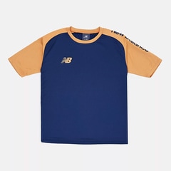【特価】ニューバランス ジュニア Black Out Fun & Play Edition ショートスリーブTシャツ NewBalance サッカー フットサル プラクティスシャツ プラシャツ 半袖 トレーニングウェア 吸汗速乾 キッズ 子供 (ABT55221-VTI)