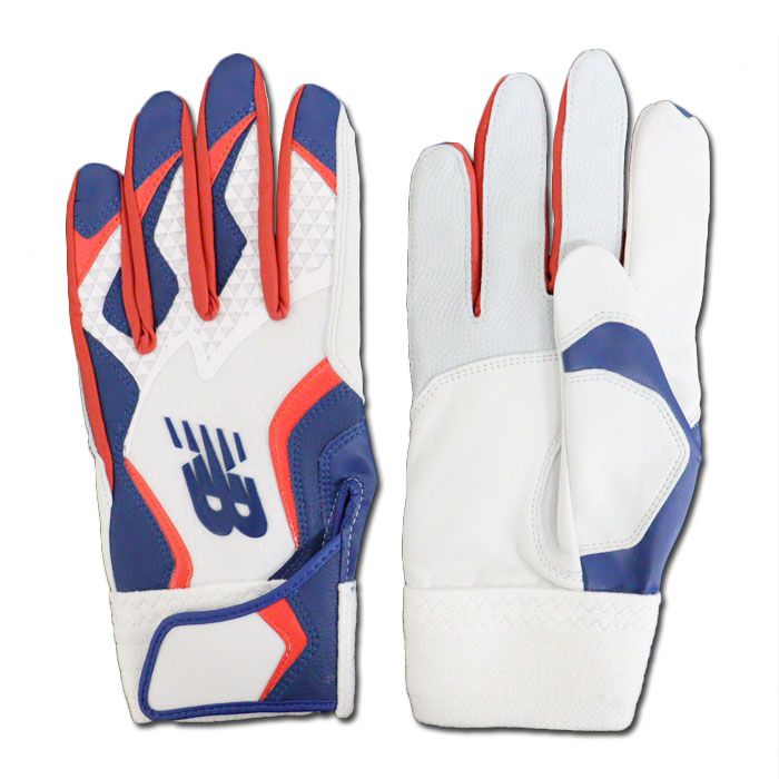 野球 ニューバランス バッティング手袋  NewBalance バッティンググローブ 両手 大谷翔平 MLB メジャーリーグ ロサンゼルス ドジャース (LAG45601-WTB)