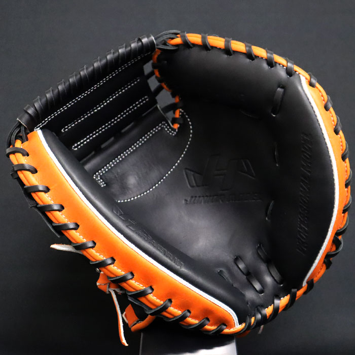 m*o様 ハタケヤマ 軟式 キャッチャーミット 右利き グローブ ブラック イエ 野球 ハタケヤマ ジュニア軟式 キャッチャーミット 2025 PRO-JM8 U