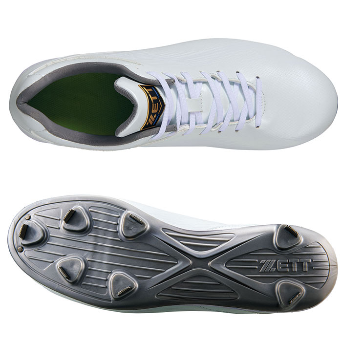 野球 ゼット ネオステイタスWH ZETT 野球スパイク 金具スパイク 白スパ