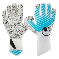 ウールシュポルト サイバーテック スーパーグリップ+ ハーフネガティブ uhlsport サッカー キーパーグローブ キーパー手袋 ゴールキーパー GK ホワイト×サイバーブルー×ブラック (1011375-01)