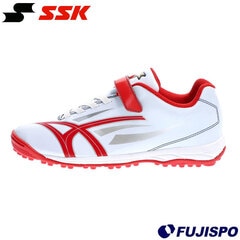 野球 エスエスケイ トレーニングシューズ SSK トレシュー 野球シューズ ゴム紐ベルトタイプ ホワイト×レッド (SSF5201-1020)