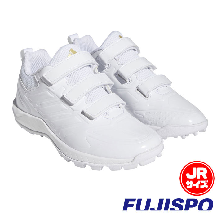 アディダス ジュニア ジャパントレーナー AC K adidas シューズ トレーニングシューズ トレシュー 野球シューズ 3本ベルト マジックテープ Jr キッズ 子供  フットウェアホワイト×フットウェアホワイト×ゴールドメタリック (GW1958)