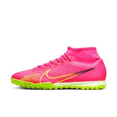 ナイキ ズーム マーキュリアル スーパーフライ 9 アカデミー TF NIKE サッカー フットサル トレーニングシューズ トレシュー メンズ 大人 人工芝 ターフ Zoom Mercurial Superfly 9 Academy ピンクブラスト×ボルト×グリッドアイアン (DJ5629-605)