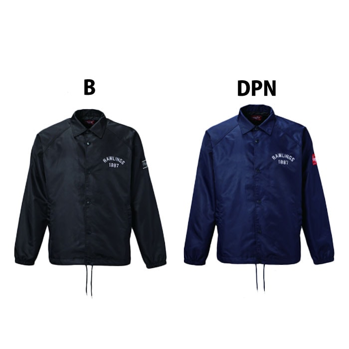 Rawlings プロ仕様コーチジャケット 黒 野球 ローリングス コーチジャケット Rawlings アウター ジャケット