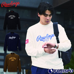野球 ローリングス ロングスリーブＴシャツ Rawlings 長袖 ロンT Ｔシャツ GROUNDRED カジュアル スポーティ メンズ (AST15F05)