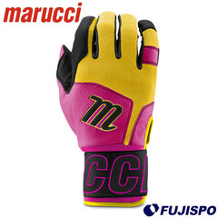 野球 マルッチ バッティング手袋 marucci バッティンググローブ 大人 草野球  (MBG2BKSM-PK-YL)