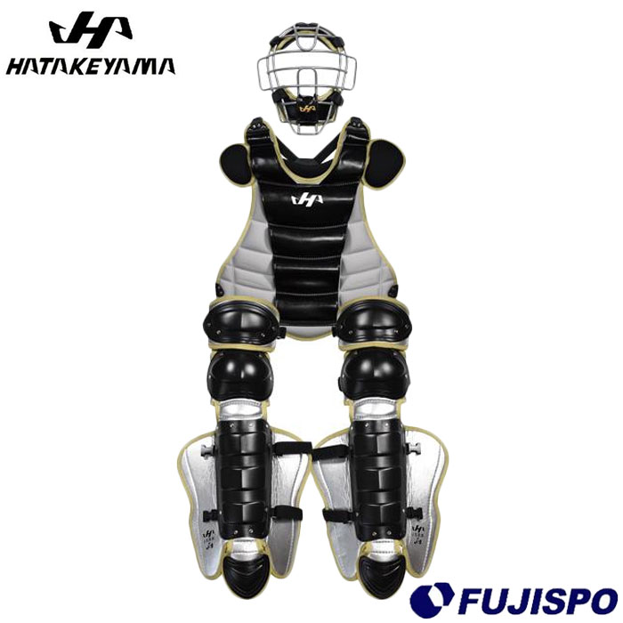 野球 ハタケヤマ キャッチャー防具 3点セット HATAKEYAMA 軟式野球 ソフトボール 兼用キャッチャーギア マスク プロテクター レガース (CG-NSR26B-B)