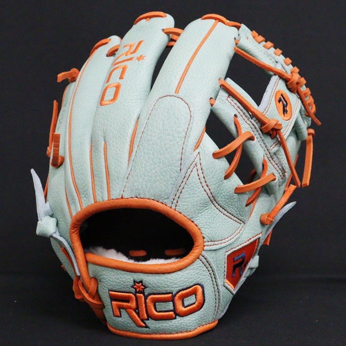 RICO 軟式グローブ 黒/青　内野手用 野球 リコ フジスポオリジナル 軟式グローブ 内野手 Rico 軟式