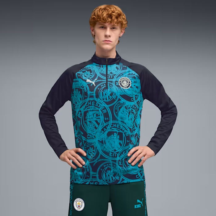 特価】プーマ マンチェスターシティ FC 1/4 ジップトップ PUMA