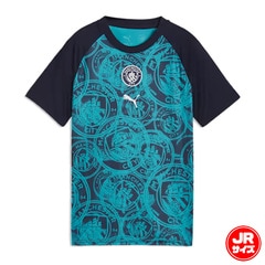 プーマ キッズ マンチェスターシティ FC プレマッチ 半袖 シャツ PUMA サッカー フットサル プラクティスシャツ プラシャツ トレーニングウェア ジュニア 子供 クラブチーム (785780-04)