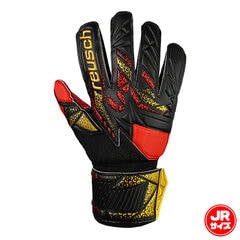 ロイシュ アトラクト シルバー ジュニア reusch サッカー キーパーグローブ キーパー手袋 ゴールキーパー GK キッズ 子供 ブラック/ゴールド/ファイアリーレッド (5562215-7075)